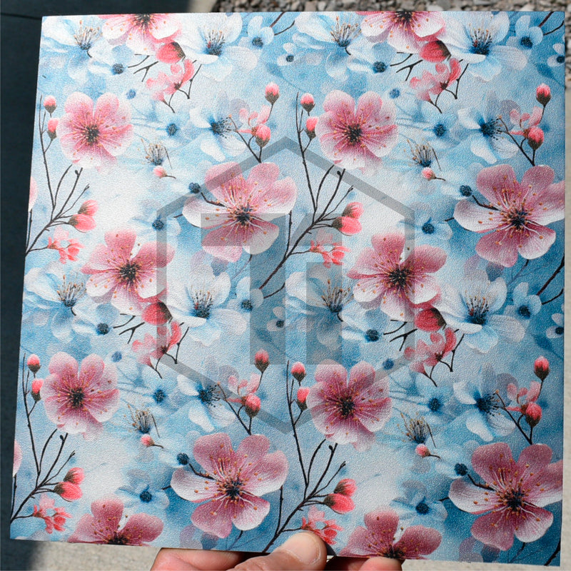 Cherry Blossoms on Aluminum Liquid Metal .080"